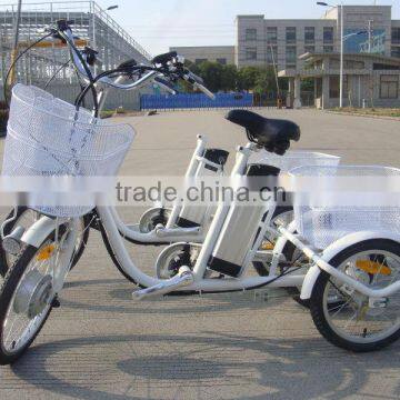 250W 36V lithium battery three wheel electric bike for sale in china