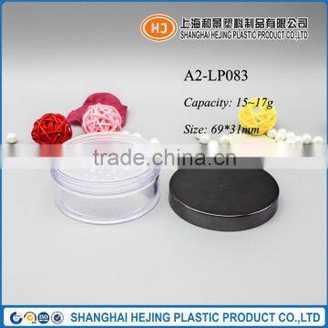 10g transparent loose powder jar with sifter with good quality