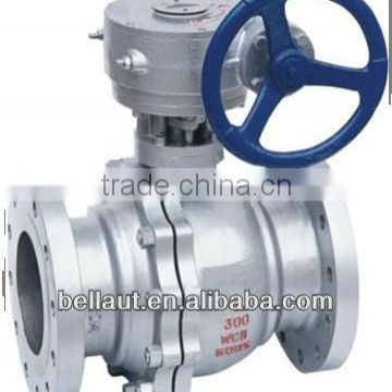 Cast Steel Worm Wheel Flanged Floating Ball Valve