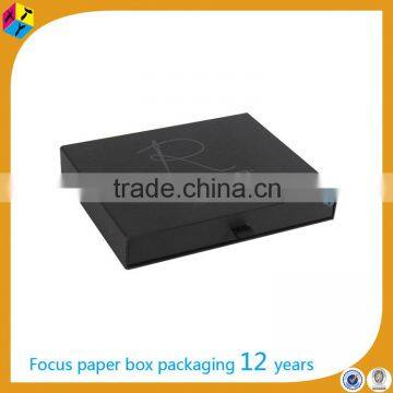 Custom Logo UV Black Paper Drawer t Shirt Box Paypal photo-3