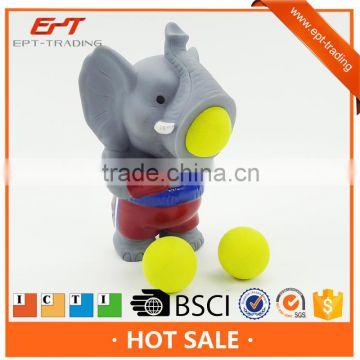 Cutely vinyl elephant shooting ball game toy