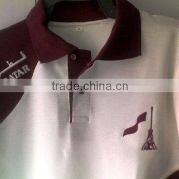 Qatar T Shirt with Logo ISO 9001 - 2008 Certification for Fabric Fastet Shipping