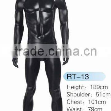 RT-13 black male mannequin 189cm high quality #191 Fibreglass egg face full body Mannequins