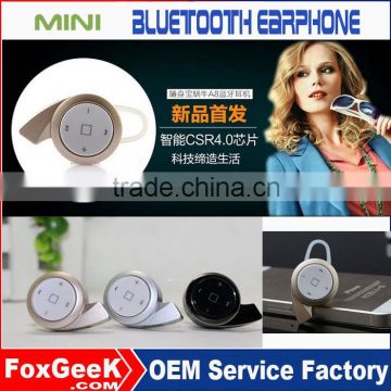 Mini Wireless Stereo Bluetooth V4.0 Mobile Headset Earphone For iPhone for Samsung Music Headphones Retail Package