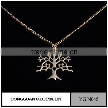 Promotion Hot Sale Stainless Steel Tree Of Life Pendant Statement Jewelry Necklace