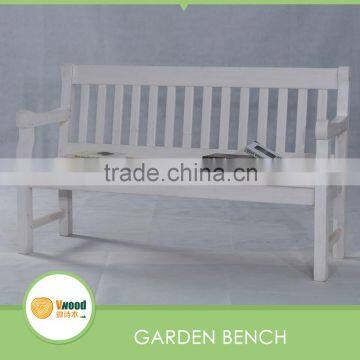 Wooden leisure white bench