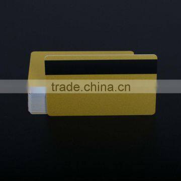 Golden pvc blank card with mag.stripe