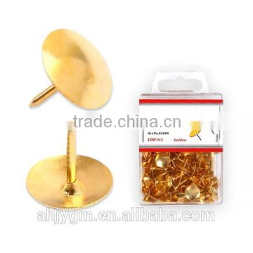 Wholesale High Quality golden color round head thumb tack