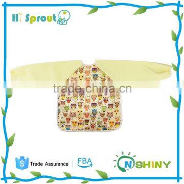 High Fashion and High Quality Toddler Sleeved Bib with Pocket