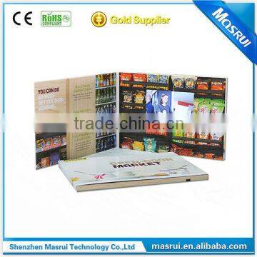 2015 Paper Material LCD Business gift card, lcd screen marketing tft Video greeting card,led video card , video card
