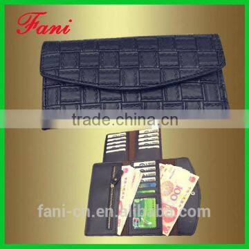 China factory direct wholesale PU leather purse with multi card holder design for woman