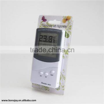 Digital Indoor Thermometer Hygrometer Clock Temperature Humidity Meter household