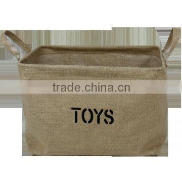 Jute fabric hot selling storage basket