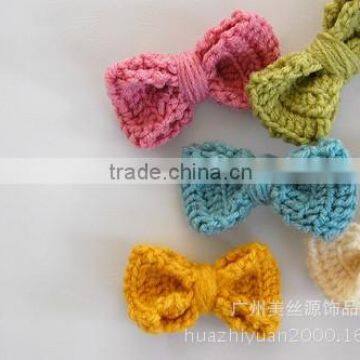 2015popular exquisite crochet ribbon bow for garment