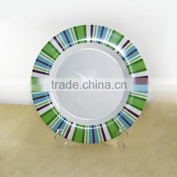 8" melamine round plate with printing