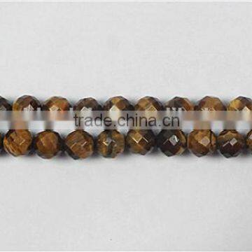 Tigers' Eye Faceted Round Beads