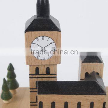 London's Big Ben Moving Wooden Nature Gift Musical Box
