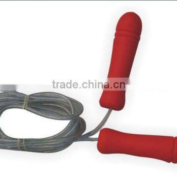 PVC Handle Coated Metallic Rope Skipping Jump Ropes