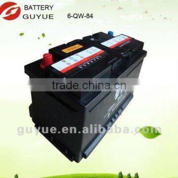 maintenance free and dry car battery 6QW-84