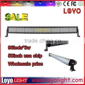 52 " straight dual row HIgh lumen 288w high power led light bar