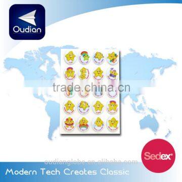 OEM custom cute cartoon puffy sticker