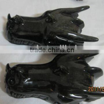 Nature Raw Onyx Dragon Skull for Sale photo-3