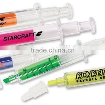 Hot Sale Syringe Highlighter,Personalized Syringe Highlighter For Promotions