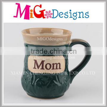 Novelty Mom Pattern Ceramic Logo Handmade Coffee Mugs