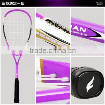 Composite Rackets Within 3/4 Cover, Customized Squash Racket