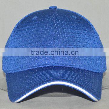 royal mesh blank cap with white sandwich bill 6panels beseball cap