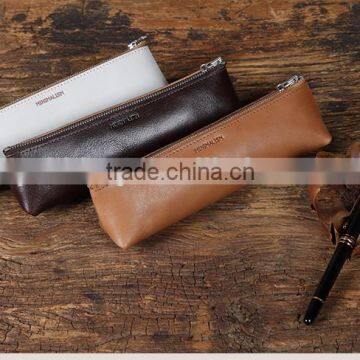 Promotional Leather Pencil case with single color for school,offices