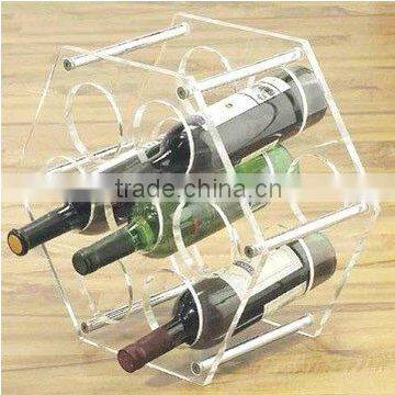 Acrylic wine bottle holder