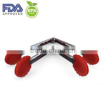 Heat Resistant Food Silicone Tong With Staninless Steel photo-3