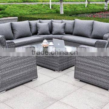 Patio Sectional Furniture Wicker Rattan Sofa Set With Cushions photo-4