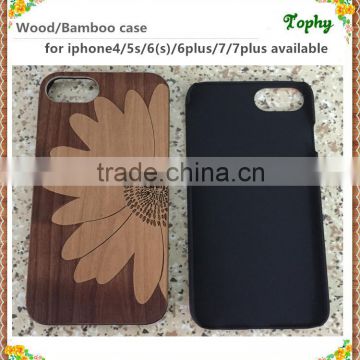 Free Sample Wooden Phone Case Custom Logo Blank Hard Wood Case for iPhone 6/iphone 7