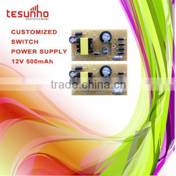 TESHUNHO CUSTOMIZED SWITCH POWER SUPPLY 12V 500mAh DC BARE BOARD