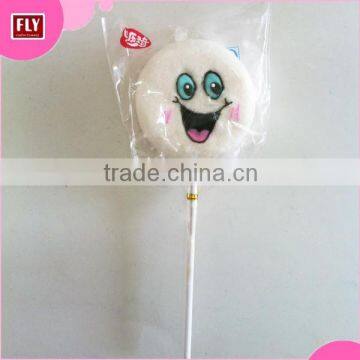 Happy Face Custom Pattern Marshmallow Lollipop Candy