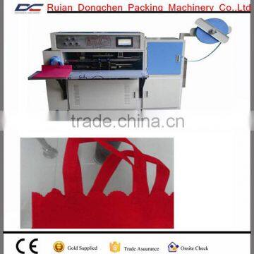 Manual non woven shopping bag handle attaching machine