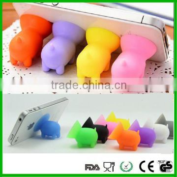 Cute Pig shape silicone phone holder