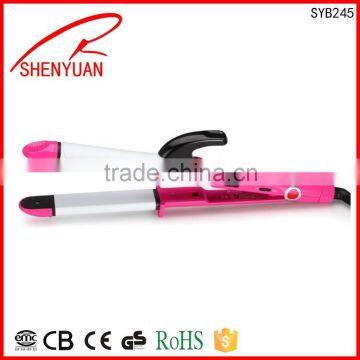 wholesale supplier Professional 2 in 1 hair Straightener Flat Iron Hair Styler Ceramic Straightening Iron 230C