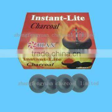 smelless, instant-lighting wood charcoal for shisha