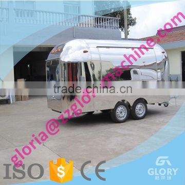 Customized 4m full stainless steel food truck trailer/ mobile food trailer for sale/food truck