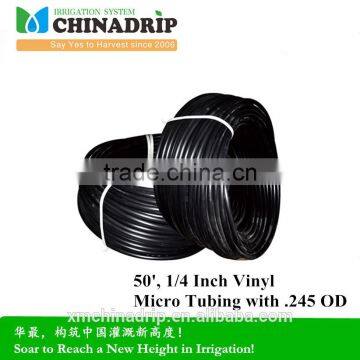 Drip irrigation 1/4 Inch Vinyl Micro Tubing with .245 OD