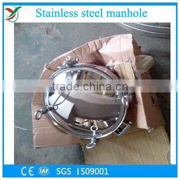 Stainless steel sanitary vessel manhole cover with pressure