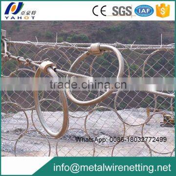 Zn-Al Alloy coated stainless steel wire rope mesh net machine with a secondary wire mesh