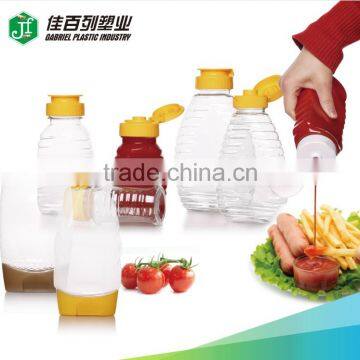 G-33 500g Upside Down Plastic Honey Silicone Value Cap squeeze honey bottle