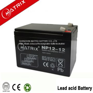 12v 12ah AGM VRLA battery