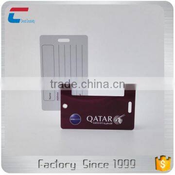 Good price custom material plastic , metal promotionl luggage tag