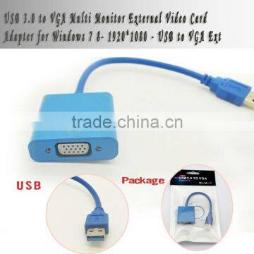 New arrival high quality HD Graphics Card USB 3.0 to VGA Multi Display Converter Adapter