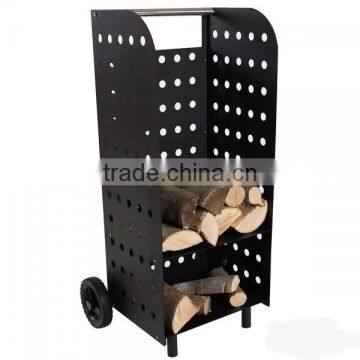 metal firewood log trolley